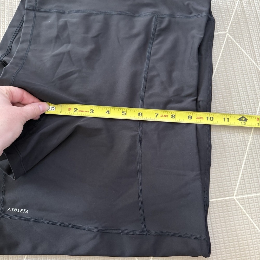 Athleta Ultimate Run Shortie Size XL Black Running Shorts‎ Biker - Picture 6 of 7